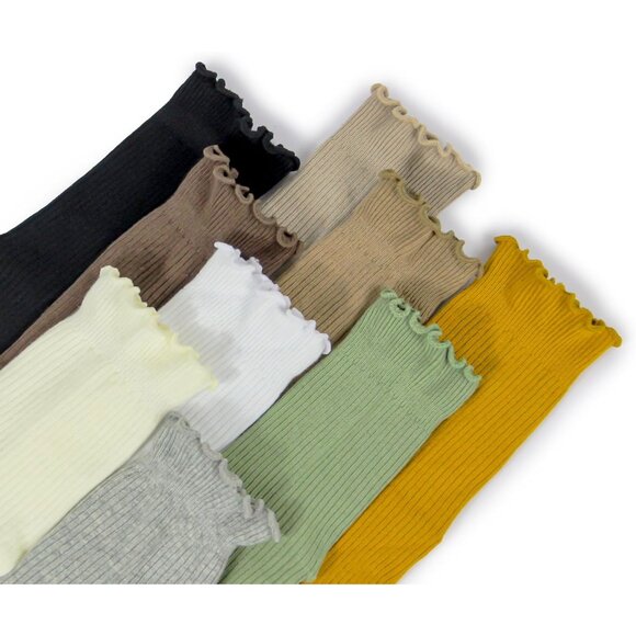 🆕Women White Casual Ankle Socks Cute Ruffle Lightweight Thin Cuff Frilly Design - Picture 3 of 6